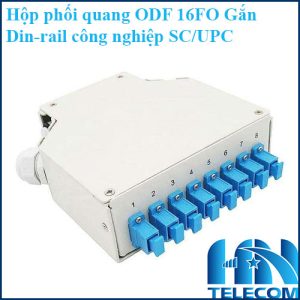 Hộp phối quang ODF 16FO Gắn Din-rail công nghiệp SC/UPC
