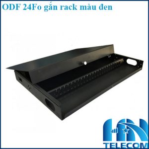 Hộp phối quang ODF 24FO gắn rack màu đen