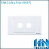 Mặt 2 công tắc Sino S182/X hình chữ nhật, wallplate 2 cổng