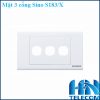 Mặt 3 cổng Sino S183/X hình chữ nhật, wallplate 3 cổng