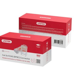 Chi tiết về cấu tạo hạt mạng UTP RJ45 CAT5E UNITEK Y-OT18TP-Đầu mạng RJ45