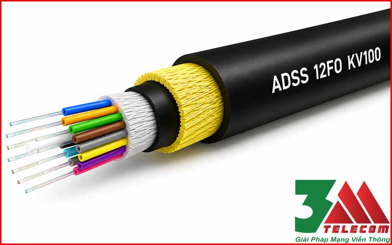 Cáp Quang ADSS 12FO KV100 Chính Hãng – Giải Pháp Truyền Dẫn Ngoài Trời Chất Lượng Cao