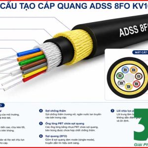 Cáp Quang ADSS 8FO KV100 Chính Hãng – Giải Pháp Truyền Dẫn Ngoài Trời Ổn Định