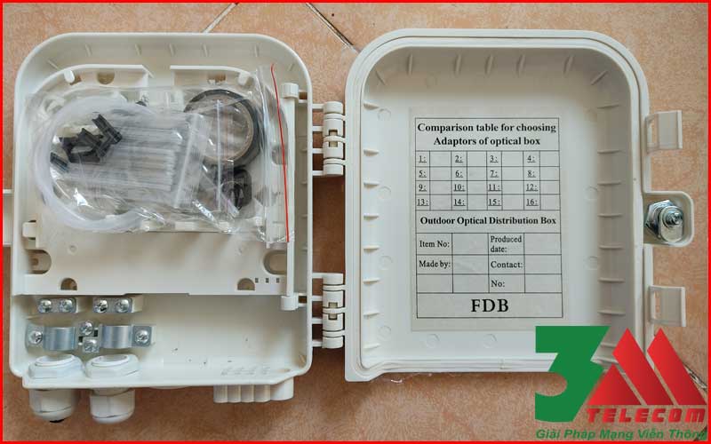 Hộp phối quang ODF 8Fo nhựa ngoài trời Outdoor