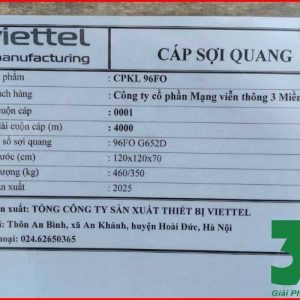 Cáp quang cống phi kim loại 96fo chính hãng