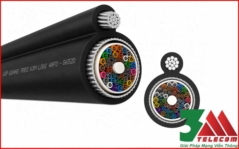 Cáp Quang Treo Kim Loại 48Fo Singlemode Chính Hãng