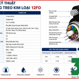 Cáp Quang ADSS 12FO KV300 Chính Hãng – Giải Pháp Truyền Dẫn Ngoài Trời