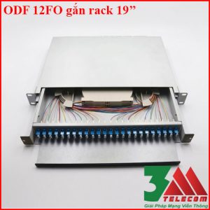 Hộp phối quang ODF 12FO gắn rack 19 inch trong nhà