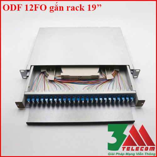Hộp phối quang ODF 12FO gắn rack 19 inch trong nhà