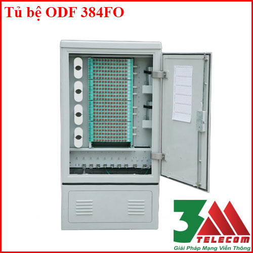 Tủ ODF 384 core ngoài trời đặt bệ Full phụ kiện