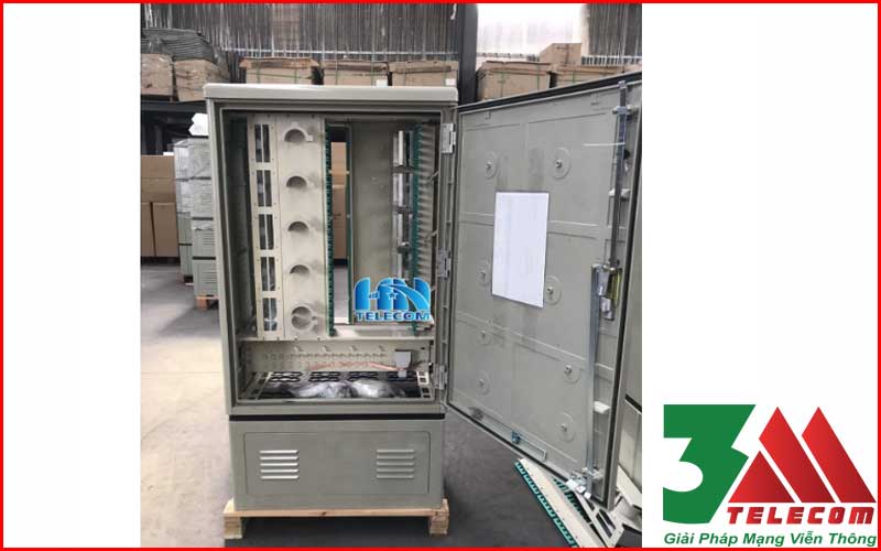 Tủ ODF 384 core ngoài trời đặt bệ Full phụ kiện