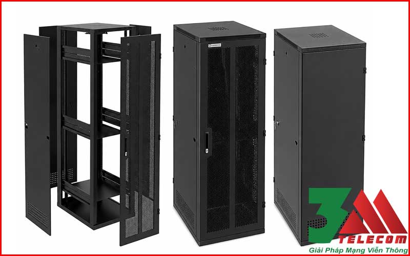 Tủ Rack 36U D1000 Cửa Lưới | Tủ Mạng 19 Inch Chịu Tải 500Kg