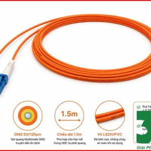 Dây Hàn Quang OM2 LC Multimode 1.5m Chuẩn 100% – Pigtail LC