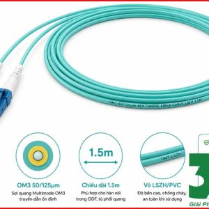 Dây Hàn Quang OM3 LC Multimode 1.5m Chuẩn 100% – Pigtail LC