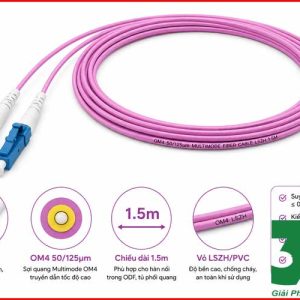 Dây Hàn Quang OM4 LC Multimode 1.5m Chuẩn 100% – Pigtail LC
