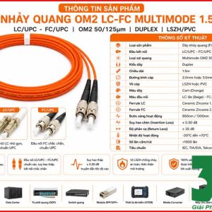 Dây Nhảy Quang OM2 LC-FC Multimode 1.5m Giá Rẻ Tại Hà Nội