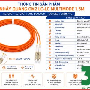 Dây Nhảy Quang OM2 LC-LC Multimode 1.5m Giá Rẻ Tại Hà Nội