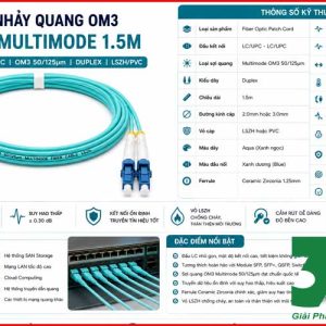 Dây Nhảy Quang OM3 LC-LC Multimode 1.5m Giá Rẻ Ở Hà Nội