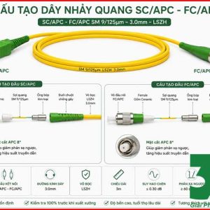Dây Nhảy Quang SC/APC-FC/APC Singlemode Simplex Giá Ưu Đãi