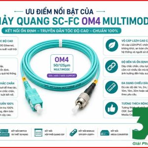 Dây Nhảy Quang SC-FC OM4 Multimode - Kết Nối Ổn Định