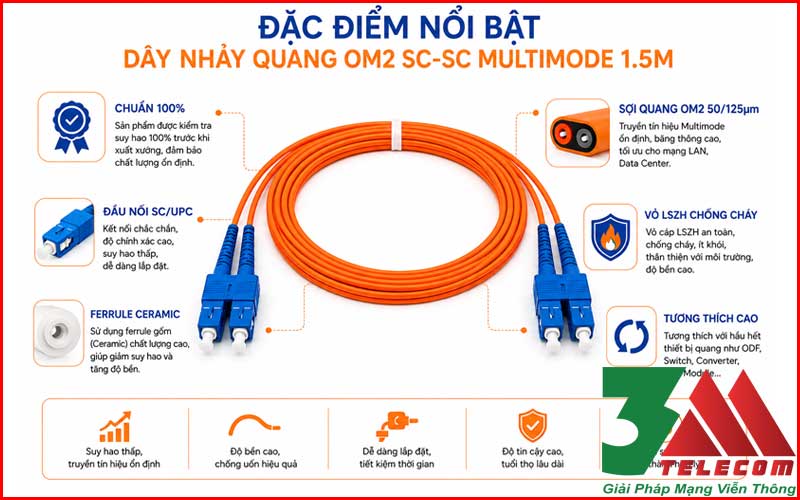 day-nhay-quang-sc-sc-om2(1) Dây Nhảy Quang OM2 SC-SC Multimode 1.5m Giá Rẻ Tại Hà Nội