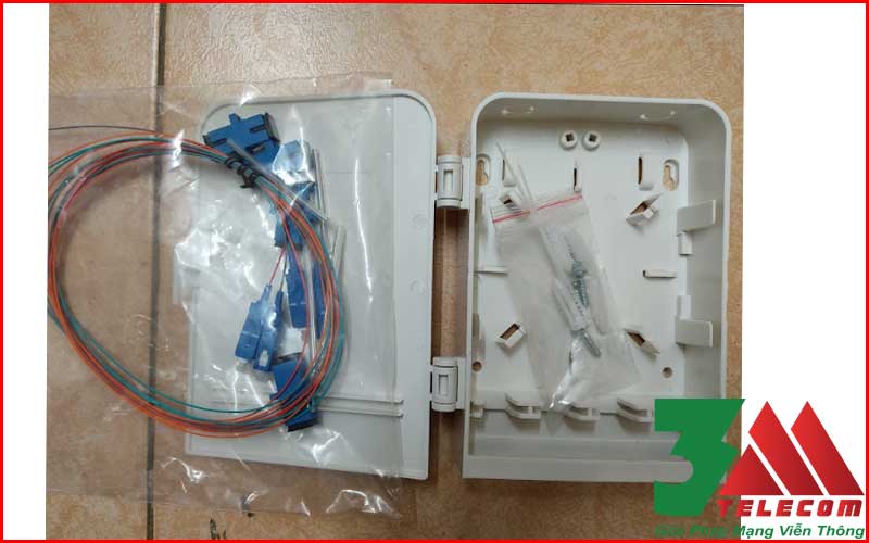 Hộp phối quang ODF 8FO vỏ nhựa đầy đủ phụ kiện